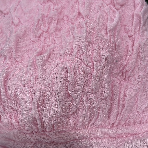 Super Soft Barbie Blush Pink Ruffled Halter Neck Crop Top - Picture 2 of 4
